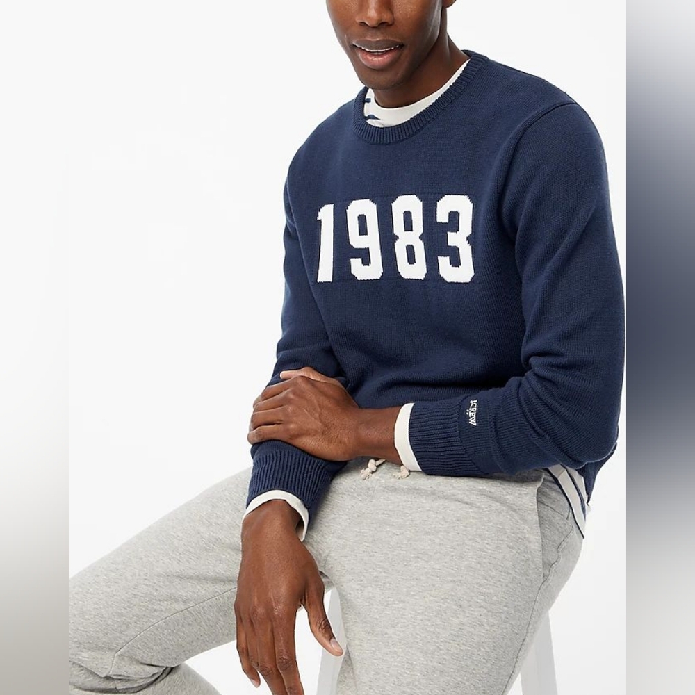 J. Crew Factory Men's 1983 Sweater Sz Small Navy